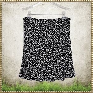 ASOS Floral Mini Skirt Black and White Size 10